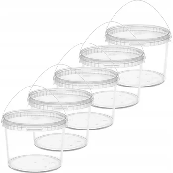 Dóza na potraviny Vědro s víkem 5x 3 L plastové vědro GARRONDA Atest pro styk s potravinami