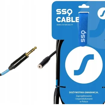 Audio kabel SSQ JSG3 - Jack stereo 6,3 mm / Zásuvka jack stereo 3,5 mm