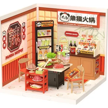 3D puzzle ROBOTIME Rolife DIY House: Asijská restaurace s LED osvětlením 127 dílků