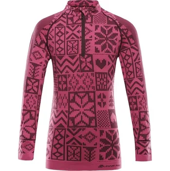 Dětské termoprádlo triko dětské dlouhé ALPINE PRO SEAMO termo funkční růžové