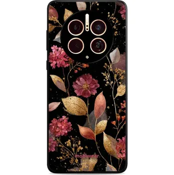 Pouzdro na mobilní telefon Lesklý kryt Mobiwear Glossy - Huawei Mate 50 Pro - G171G Zlatavé lístky a květy (Prémiové lesklé pouzdro, obal, kryt Mobiwear Glossy na mobil Huawei Mate 50 Pro - G171G Zlatavé lístky a květy, materiál Plast + TPU silikon - krytí po všech stranách,)