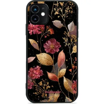 Pouzdro na mobilní telefon Lesklý kryt Mobiwear Glossy - Apple iPhone 11 - G171G Zlatavé lístky a květy (Prémiové lesklé pouzdro, obal, kryt Mobiwear Glossy na mobil Apple iPhone 11 - G171G Zlatavé lístky a květy, materiál Plast + TPU silikon - krytí po všech stranách, neošoupateln