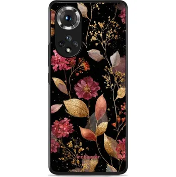 Pouzdro na mobilní telefon Lesklý kryt Mobiwear Glossy - Honor 50 / Huawei Nova 9 - G171G Zlatavé lístky a květy (Prémiové lesklé pouzdro, obal, kryt Mobiwear Glossy na mobil Honor 50 / Huawei Nova 9 - G171G Zlatavé lístky a květy, materiál Plast + TPU silikon - krytí po všech)