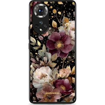 Pouzdro na mobilní telefon Lesklý kryt Mobiwear Glossy - Honor 50 / Huawei Nova 9 - G169G Zlatavé kvítky (Prémiové lesklé pouzdro, obal, kryt Mobiwear Glossy na mobil Honor 50 / Huawei Nova 9 - G169G Zlatavé kvítky, materiál Plast + TPU silikon - krytí po všech stranách,)