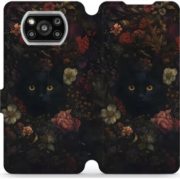 Pouzdro na mobilní telefon Flipové pouzdro Mobiwear - Xiaomi Poco X3 NFC / Poco X3 Pro - V161S Temné kočky (Knížkové flip pouzdro, obal, kryt na mobil Xiaomi Poco X3 NFC / Poco X3 Pro - V161S Temné kočky, materiál Umělá kůže + TPU - ochrana 360°, stojánek, silikonová vanička,)