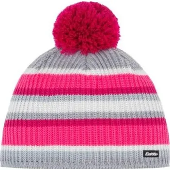 Čepice Eisbär Clip Pompon MÜ kids-h.grau-fjord-white-lipink-p.pi - 55