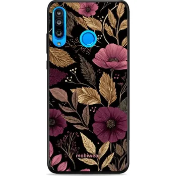 Pouzdro na mobilní telefon Lesklý kryt Mobiwear Glossy - Huawei P30 Lite - G170G Fialová kvítka (Prémiové lesklé pouzdro, obal, kryt Mobiwear Glossy na mobil Huawei P30 Lite - G170G Fialová kvítka, materiál Plast + TPU silikon - krytí po všech stranách, neošoupatelný potisk, tenké)