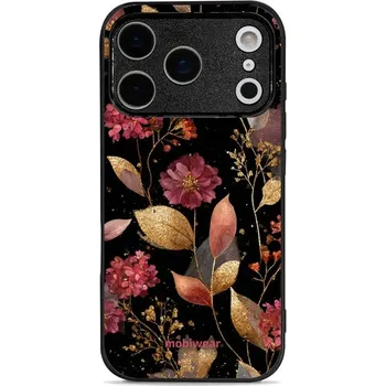 Pouzdro na mobilní telefon Lesklý kryt Mobiwear Glossy - Apple iPhone 17 Pro - G171G Zlatavé lístky a květy (Prémiové lesklé pouzdro, obal, kryt Mobiwear Glossy na mobil Apple iPhone 17 Pro - G171G Zlatavé lístky a květy, materiál Plast + TPU silikon - krytí po všech stranách,)