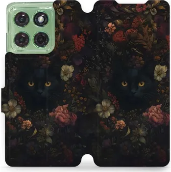 Pouzdro na mobilní telefon Flipové pouzdro Mobiwear - Motorola Edge 60 - V161S Temné kočky (Knížkové flip pouzdro, obal, kryt na mobil Motorola Edge 60 - V161S Temné kočky, materiál Umělá kůže + TPU - ochrana 360°, stojánek, silikonová vanička, magnetické zavírání)