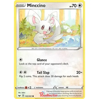 Sběratelská karetní hra Minccino 145/202 - Sword & Shield Typ karty: Non-Holo