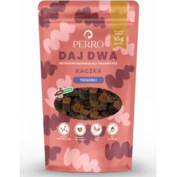 Pamlsek pro psa Perro Daj Dwa sušené pamlsky pro psy, tréninkové, kachní, 85g