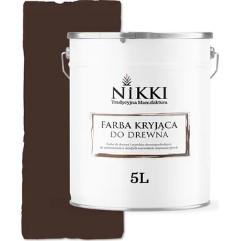 barva a nátěr na dřevo BARVA NA DŘEVO KRYCÍ NA DVEŘE RENOVACE ČOKOLÁDOVĚ HNĚDÁ RAL8017 LESK 5L