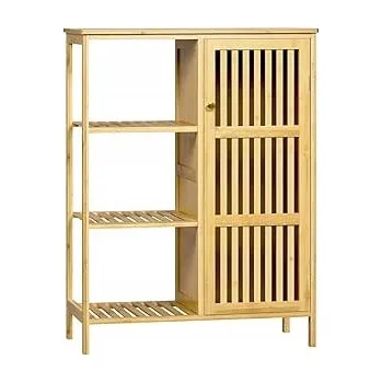 Šatní skříň Bambusová koupelnová skříňka Eugad 66x88x33 cm