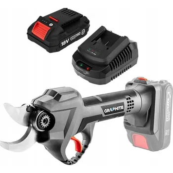 Vrták GRAPHITE ZAHRADNÍ NŮŽKY BEZKARTÁČOVÝ AKUMULÁTOR 2AH 18V 58G029 SADA NŮŽEK KPL.