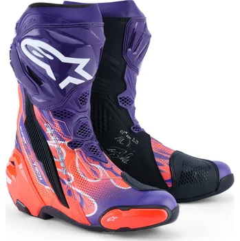 Moto obuv ALPINESTARS boty SUPERTECH R VENTED FLYTE limitovaná edice JORGE MARTIN fialová/červená/černá 2026 - 39