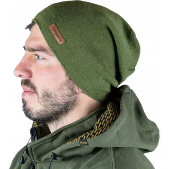 Čepice Mikbaits Merino zimní čepice zelená univerzální vel.