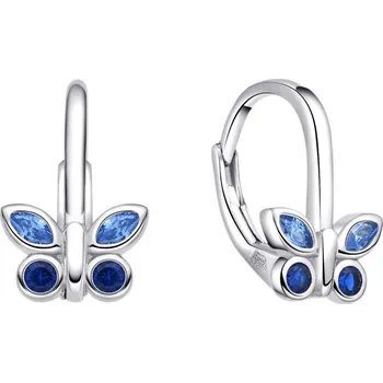 Módní doplněk Stříbrné dívčí náušnice motýlci