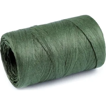 Příze Lýko rafie přírodní, k pletení tašek, šíře 5-8 mm zelená 10 ks