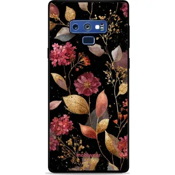 Lesklý kryt Mobiwear Glossy - Samsung Galaxy Note 9 - G171G Zlatavé lístky a květy (Prémiové lesklé pouzdro, obal, kryt Mobiwear Glossy na mobil Samsung Galaxy Note 9 - G171G Zlatavé lístky a květy, materiál Plast + TPU silikon - krytí po všech stranách,)