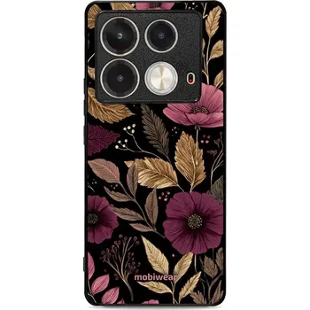 Pouzdro na mobilní telefon Lesklý kryt Mobiwear Glossy - Infinix Note 40 Pro - G170G Fialová kvítka (Prémiové lesklé pouzdro, obal, kryt Mobiwear Glossy na mobil Infinix Note 40 Pro - G170G Fialová kvítka, materiál Plast + TPU silikon - krytí po všech stranách, neošoupatelný potisk