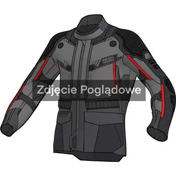 Moto bunda REBELHORN bunda PATROL 2 black/dark grey/red - 2XL