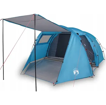 Stan Turistický Stan , tunelový, 4 osoby, modrý, nepromokavý