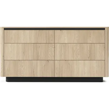 Komoda TORRO d | komoda 163 6S | 163 cm | dub cremona/černá