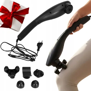 Masážní přístroj MASÁŽNÍ PŘÍSTROJ RUČNÍ MASÁŽNÍ PŘÍSTROJ Domácí 20W 5 Nástavců Masáž Těla Anticelulitidní