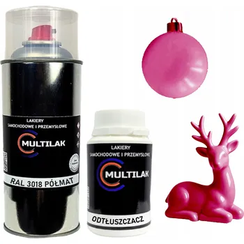 Barva ve spreji Lak ve spreji na figurky, skleněné a keramické ozdoby RAL 3018 POLOMAT