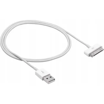 Datový kabel Kabel Akyga USB - Apple 30-pin 1 m bílý
