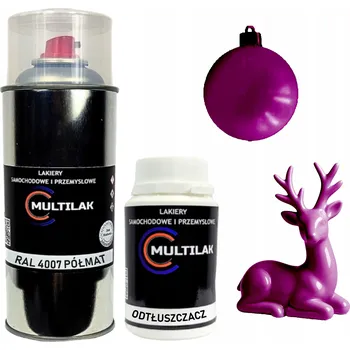 Barva ve spreji Lak ve spreji na figurky, skleněné a keramické ozdoby RAL 4007 POLOMAT