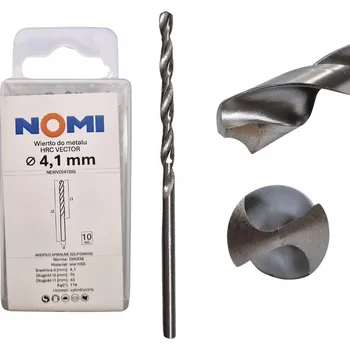 Vrták Vrták do kovu 4,1 mm HRC VECTOR NOMI pro ocel, plasty, dřevo a litinu