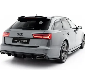 Tuning Maxton Design prodloužení spoileru pro Audi A6, S6 C7, C7 FL, černý lesklý plast ABS