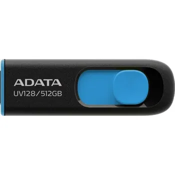 USB flash disk A-Data ADATA Flash Disk 512GB UV128, USB 3.2, černo-modrá AUV128-512G-RBE