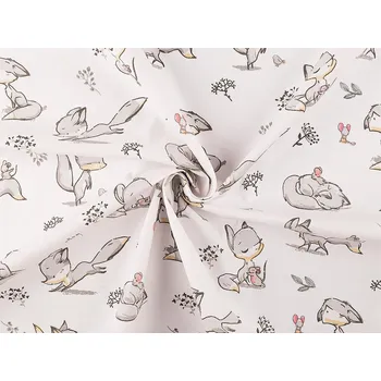 Bavlněná látka / plátno liška bílá 1 m