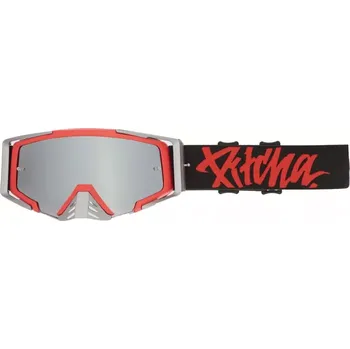 Motocyklové brýle Brýle Pitcha SAVAGE black/red - silver mirrored