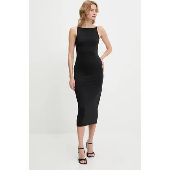 Dámské šaty Šaty Answear.LAB černá barva, midi, přiléhavé vd1736.fjk 99X, vel. L