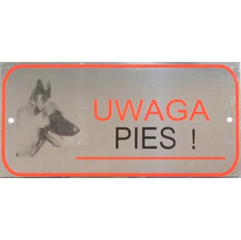 Nerezová cedulka Unimet Pozor Pes