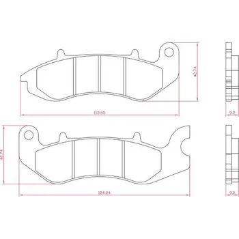 Brzdová destička Brzdové destičky RMS 225103840 organické