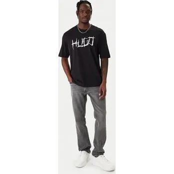 Pánské tričko HUGO T-Shirt Namerix 50554350 Černá Regular Fit XS