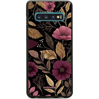 Pouzdro na mobilní telefon Lesklý kryt Mobiwear Glossy - Samsung Galaxy S10 - G170G Fialová kvítka (Prémiové lesklé pouzdro, obal, kryt Mobiwear Glossy na mobil Samsung Galaxy S10 - G170G Fialová kvítka, materiál Plast + TPU silikon - krytí po všech stranách, neošoupatelný potisk,)