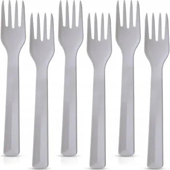 Příslušenství pro čtečku elektronické knihy 6x PLASTOVÉ vidličky jídelní stolní opakovaně použitelné turistické piknikové