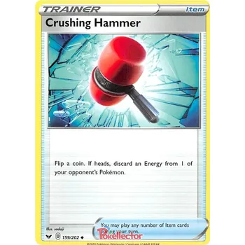 Sběratelská karetní hra Crushing Hammer 159/202 - Sword & Shield Typ karty: Non-Holo