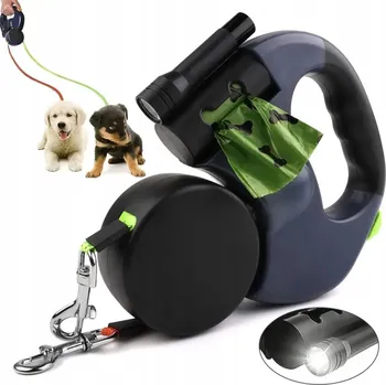 Vodítko pro psa Automatická Vodítko pro psa s blokádou, 3 m Vodítko se světlem pro 2 psy