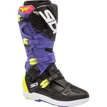 Moto obuv SIDI boty CROSSFIRE 3 SRS violet/black/yellow fluo - 45