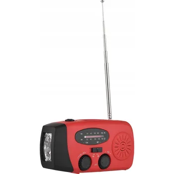 Radiopřijímač Solární kličkové rádio AM/FM s nouzovým napájením a 2000mAh baterií ZQ