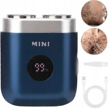 Pánský cestovní mini USB rotační HOLICÍ STROJEK , pro suché i mokré holení, voděodolný