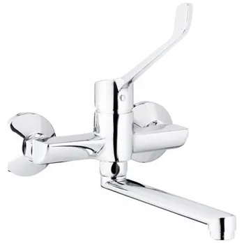 Vodovodní baterie Kuchyňská stojánková baterie KFA Armatura MEDICO NEW stříbrná