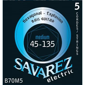 Struna pro kytaru a smyčcový nástroj SAVAREZ B70 M5 struny pro elektrickou baskytaru 45-135