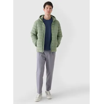 Pánská péřová bunda 4F velikost 3XL khaki